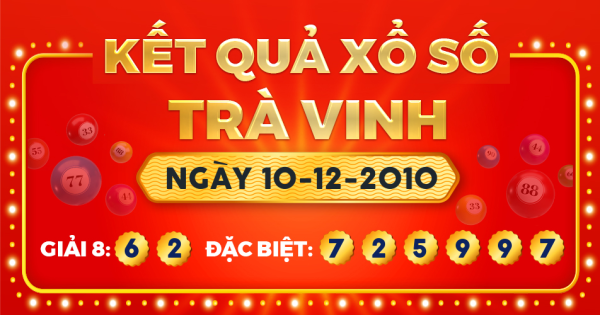 Kết quả xổ số Trà Vinh ngày 10/12/2010