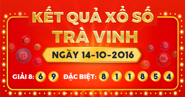 Kết quả xổ số Trà Vinh ngày 14/10/2016