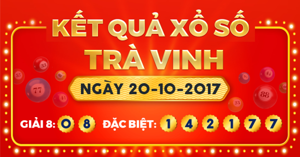 Kết quả xổ số Trà Vinh ngày 20/10/2017