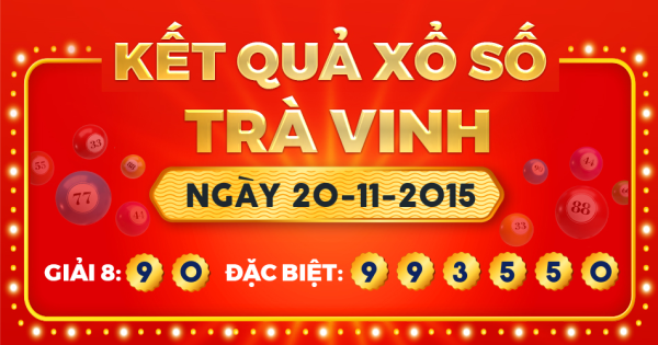 Kết quả xổ số Trà Vinh ngày 20/11/2015