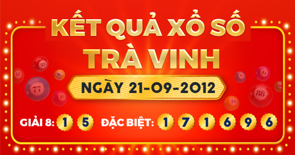 Kết quả xổ số Trà Vinh ngày 21/9/2012