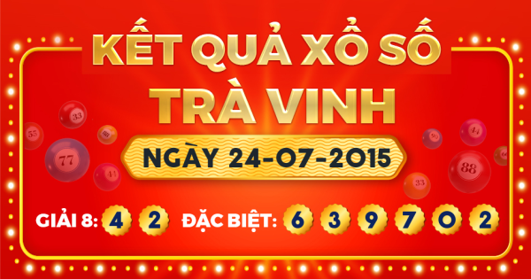 Kết quả xổ số Trà Vinh ngày 24/7/2015