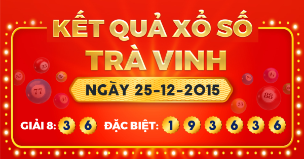 Kết quả xổ số Trà Vinh ngày 25/12/2015